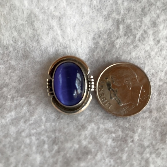 Blue Paua Shell Sterling Earrings - Picture 3 of 4